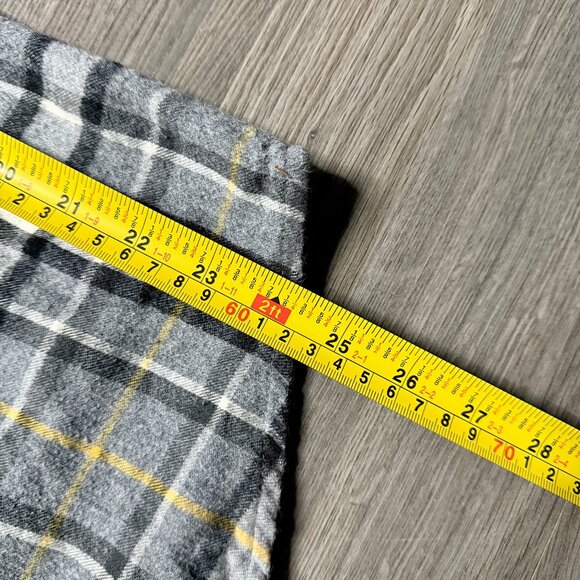 L.L. Bean Men's Scotch Plaid Flannel Shirt Slightly Fitted - Grey/Yellow - Picture 5 of 5